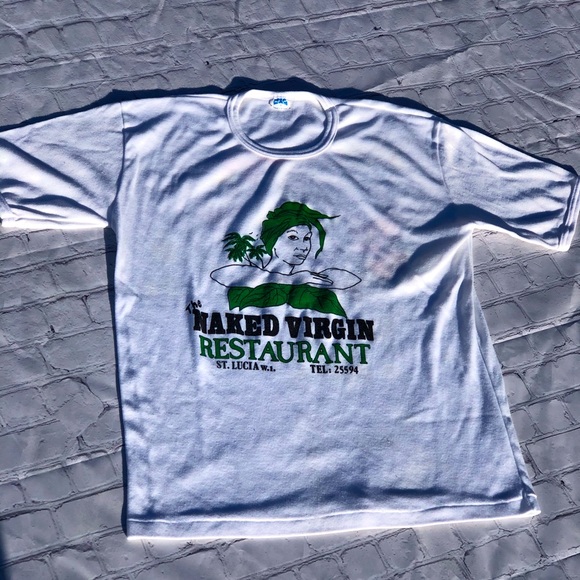 Vintage Naked Virgin Shirt from St. Lucia - Picture 1 of 2